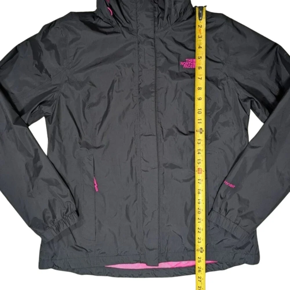 The North Face Resolve Jacket Women's Large Black Pink HyVent Waterproof - Picture 8 of 14